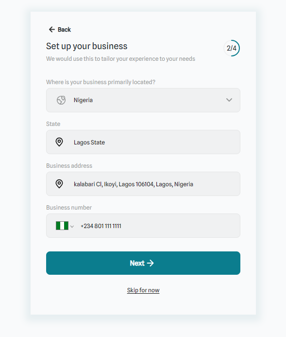 Onboarding page screenshot2